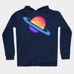 LGBTQIA+ Xenogender Pride Flag Planet Hoodie